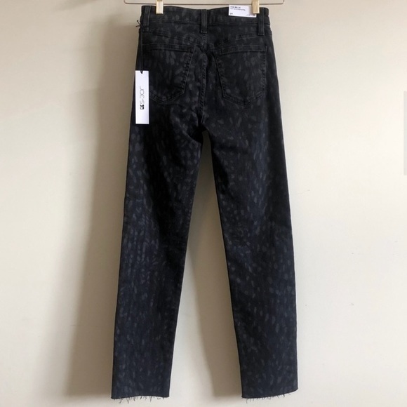 NWT Joe’s Jeans The Milla high rise straight laser ankle black cheetah 28 jeans - Picture 7 of 8